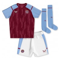 Aston Villa Moussa Diaby #19 Heimtrikotsatz Kinder 2023-24 Kurzarm (+ Kurze Hosen)